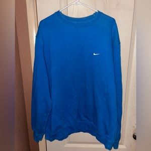 Vintage 2000’s Nike Mini Swoosh Blue Sweatshirt XL